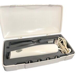 GE Electric Carving Knife With Case & Fork EK09
